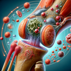 Схематичный механизм работы пролотерапии на клеточном уровне в суставах